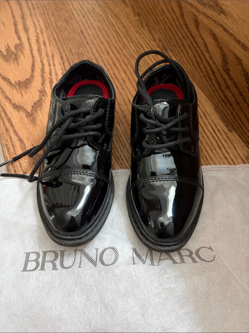 Bruno Marc Boys' Black Patent Dress Shoes